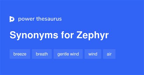 synonyms for zephyr